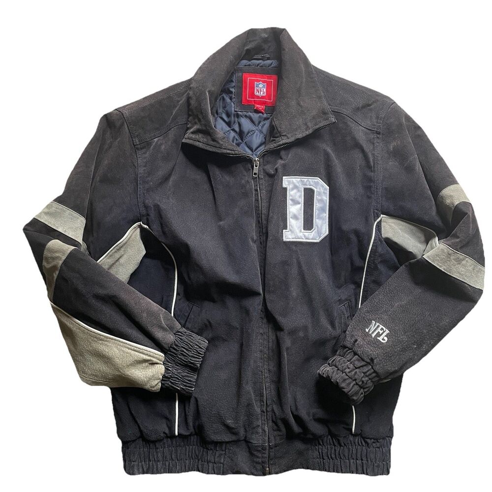 Vtg 90s Dallas Cowboys Leather Jacket Medium NFL Football Gorpcore Baggy Rare